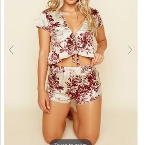 Two Piece Silk Lounge Set